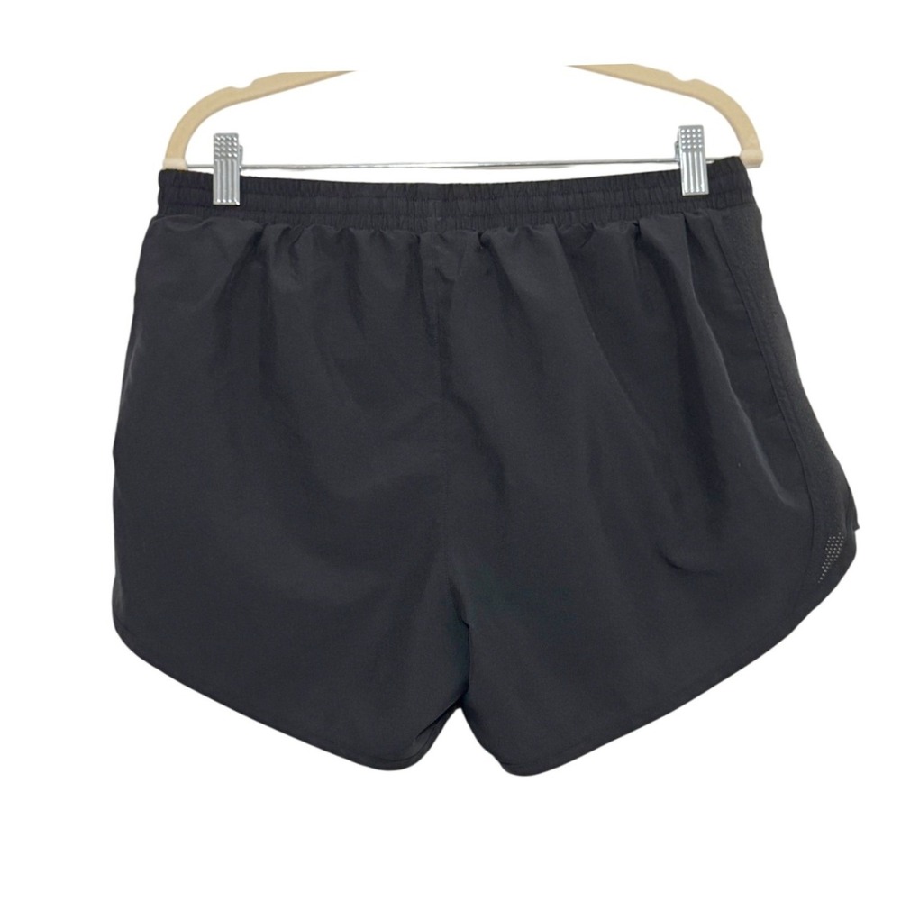 Under Armour HeatGear Running Shorts Women Large Black Athletic Drawstring Sport - Picture 5 of 7
